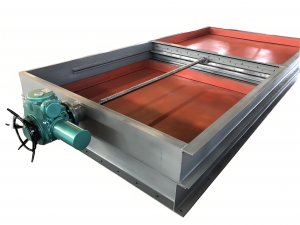 電動雨水排口閘板閥，電動污泥水溝閘板